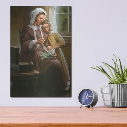 Luxe Metal Art 'A Stitch In Time' by David Lindsley, Metal Wall Art,12x16