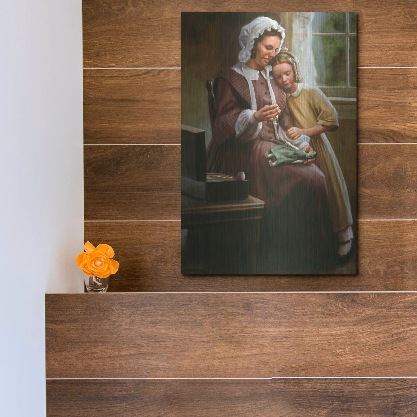 Luxe Metal Art 'A Stitch In Time' by David Lindsley, Metal Wall Art,12x16