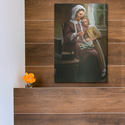 Luxe Metal Art 'A Stitch In Time' by David Lindsley, Metal Wall Art,12x16