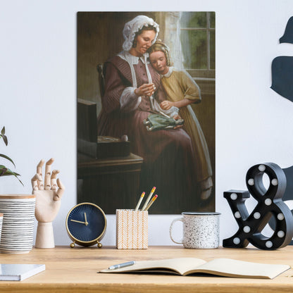 Luxe Metal Art 'A Stitch In Time' by David Lindsley, Metal Wall Art,12x16