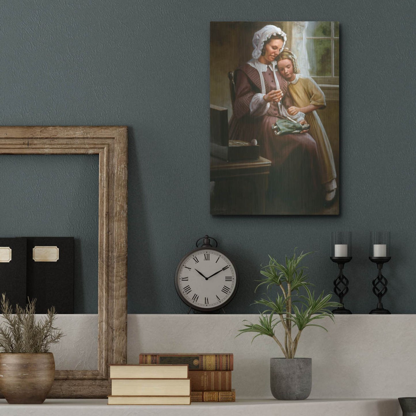 Luxe Metal Art 'A Stitch In Time' by David Lindsley, Metal Wall Art,12x16