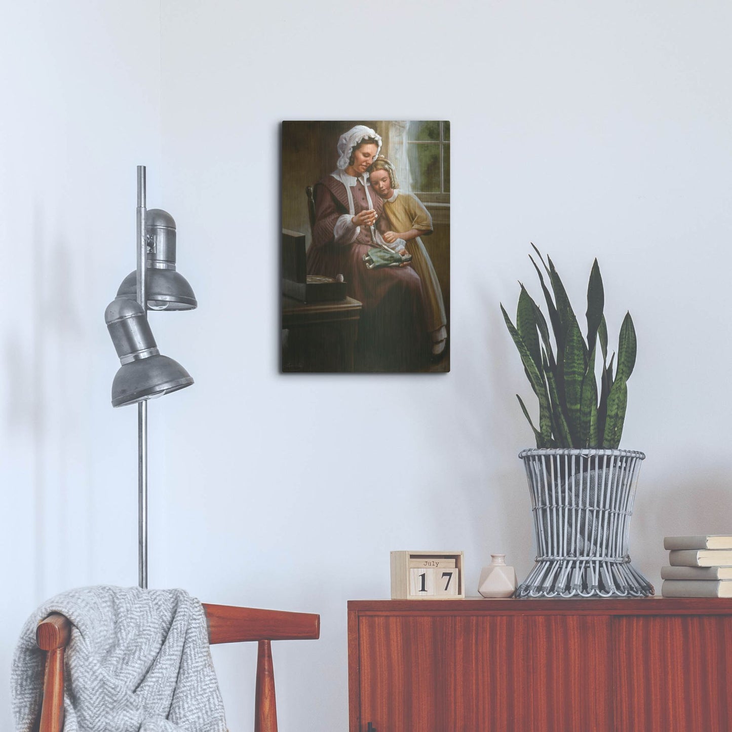 Luxe Metal Art 'A Stitch In Time' by David Lindsley, Metal Wall Art,16x24