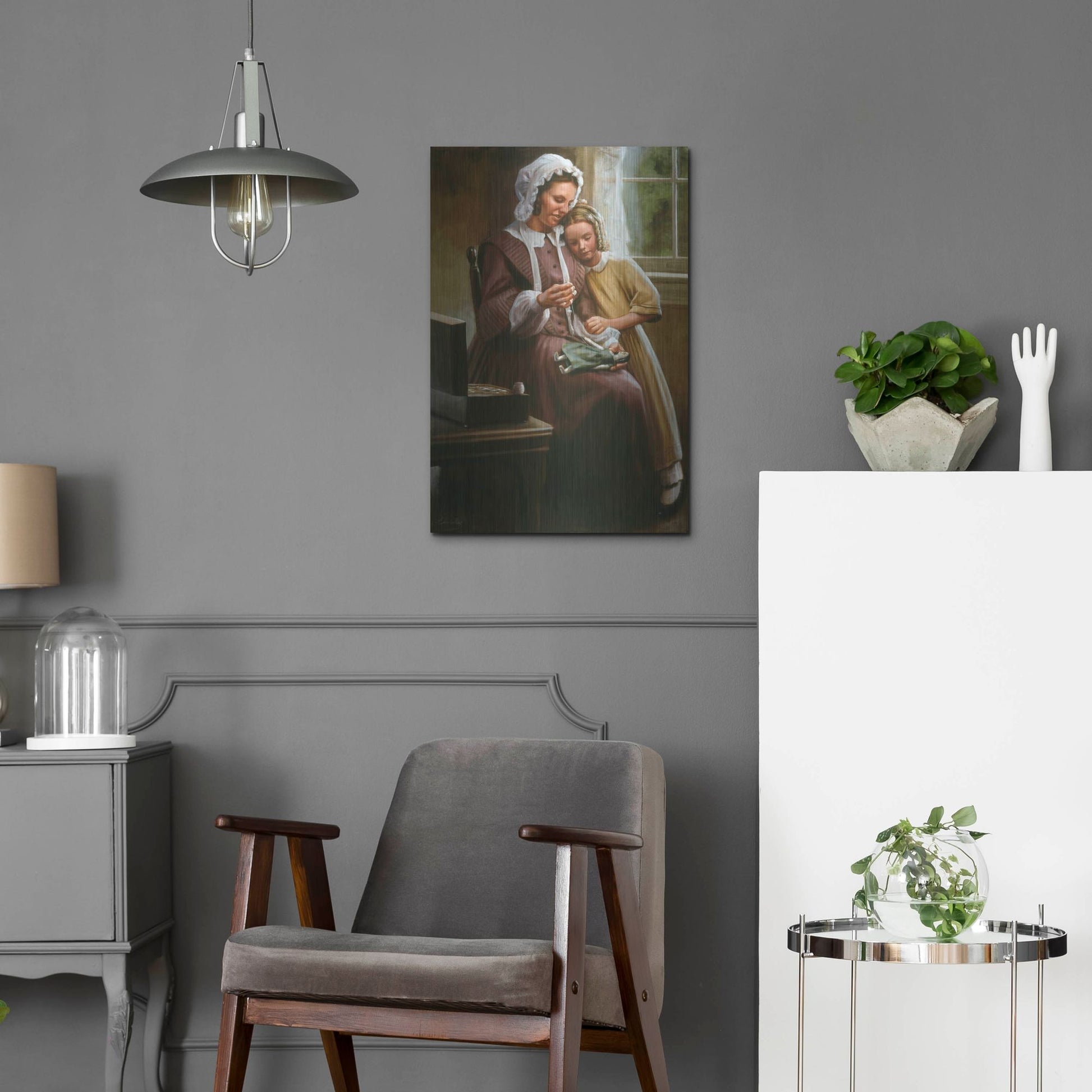 Luxe Metal Art 'A Stitch In Time' by David Lindsley, Metal Wall Art,16x24