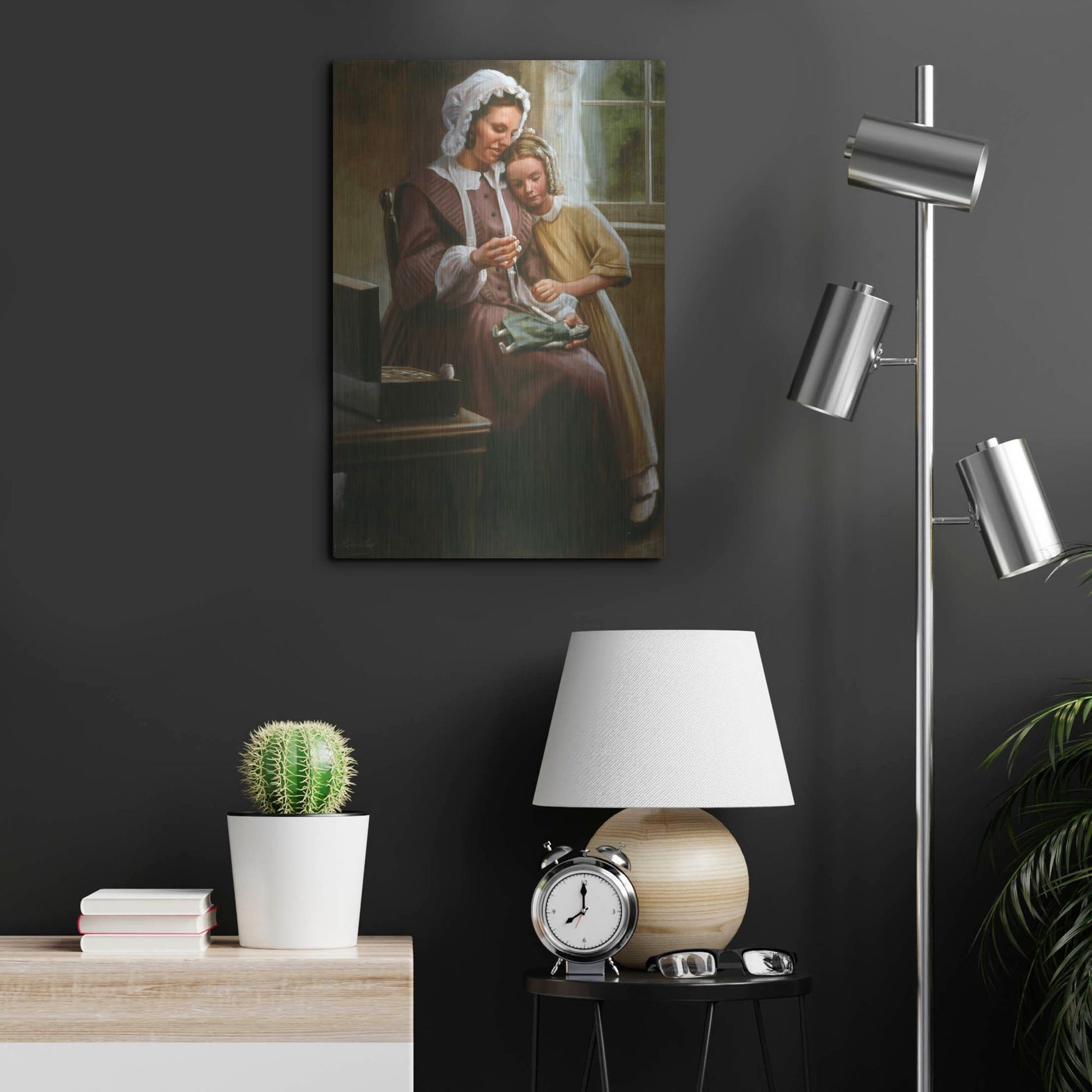 Luxe Metal Art 'A Stitch In Time' by David Lindsley, Metal Wall Art,16x24