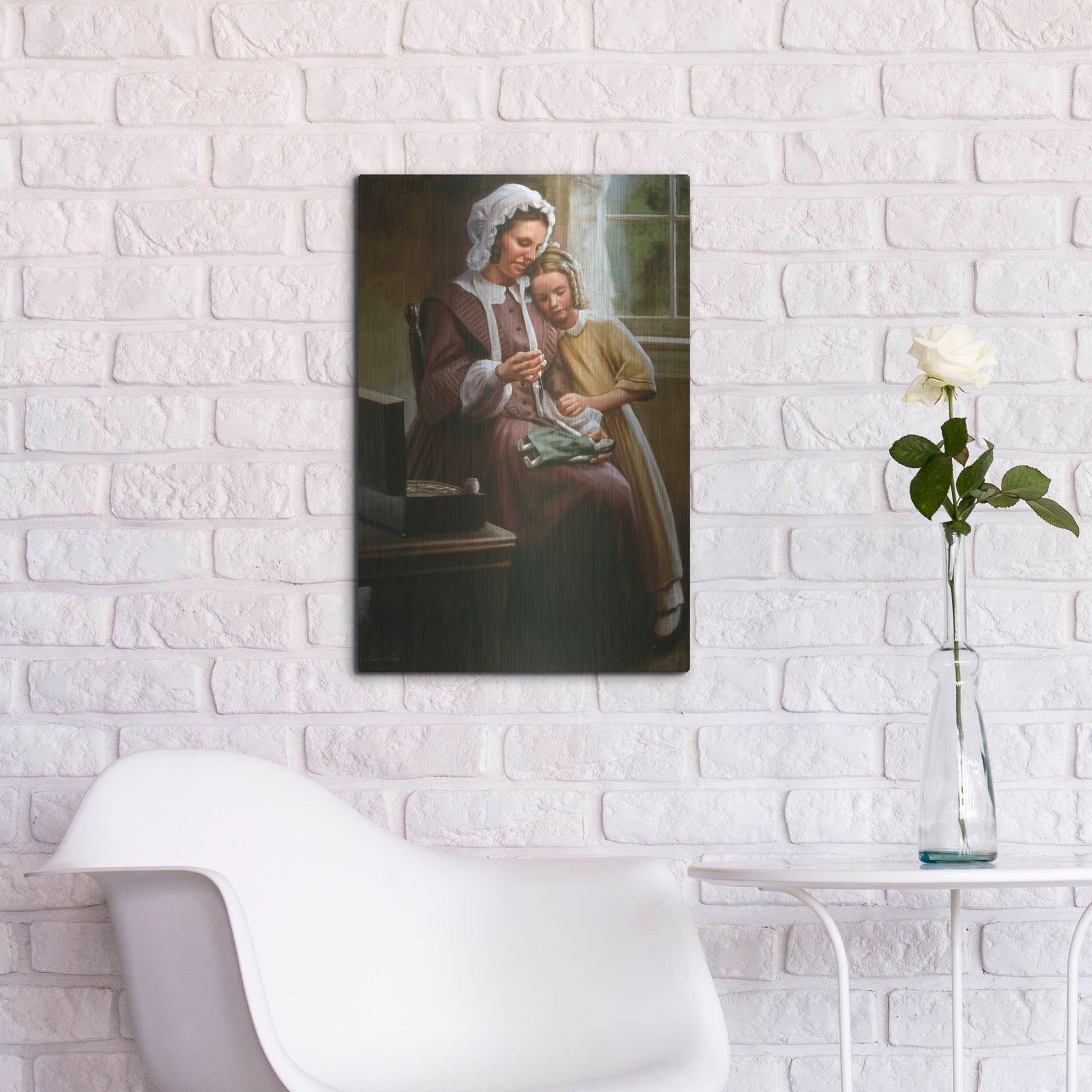 Luxe Metal Art 'A Stitch In Time' by David Lindsley, Metal Wall Art,16x24