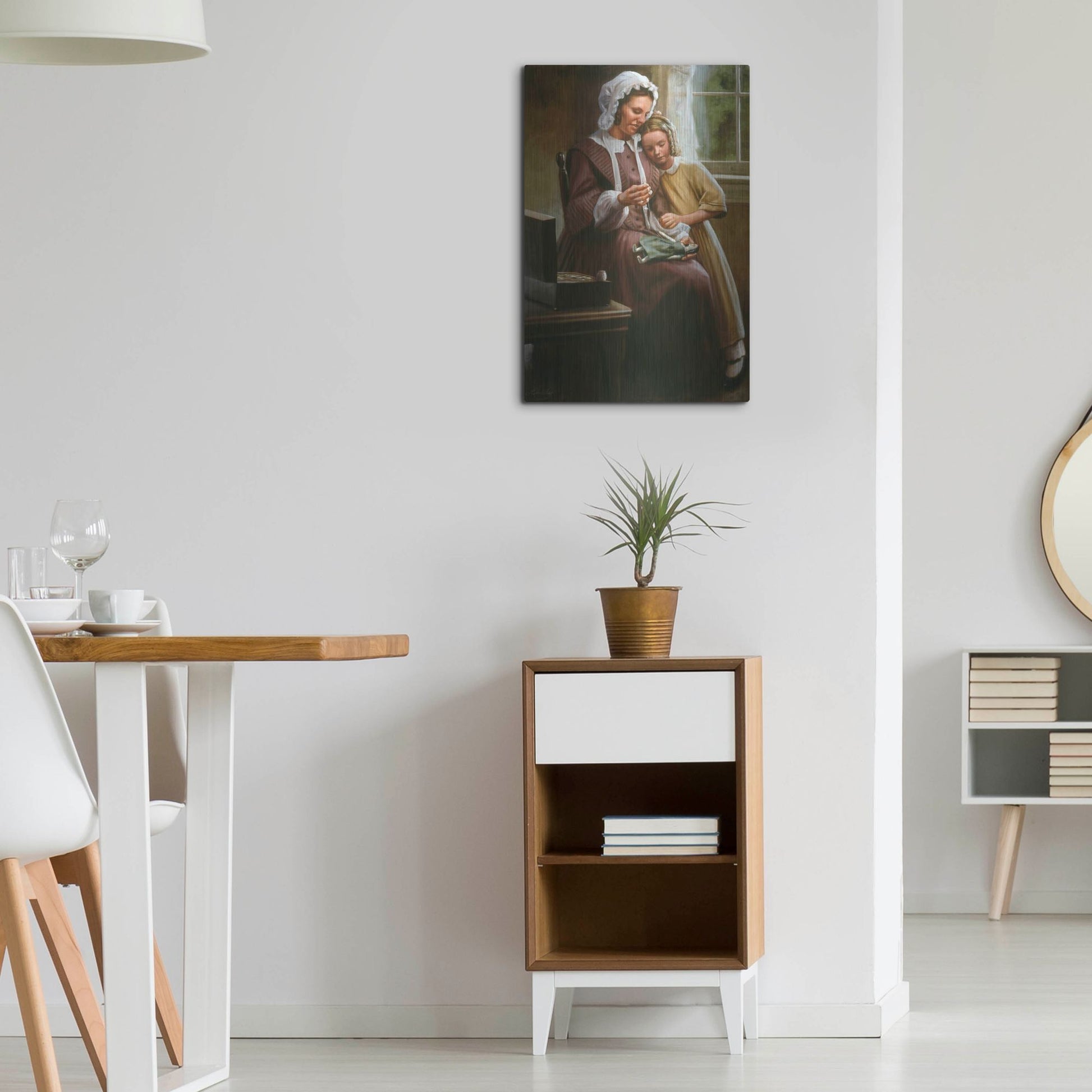 Luxe Metal Art 'A Stitch In Time' by David Lindsley, Metal Wall Art,16x24