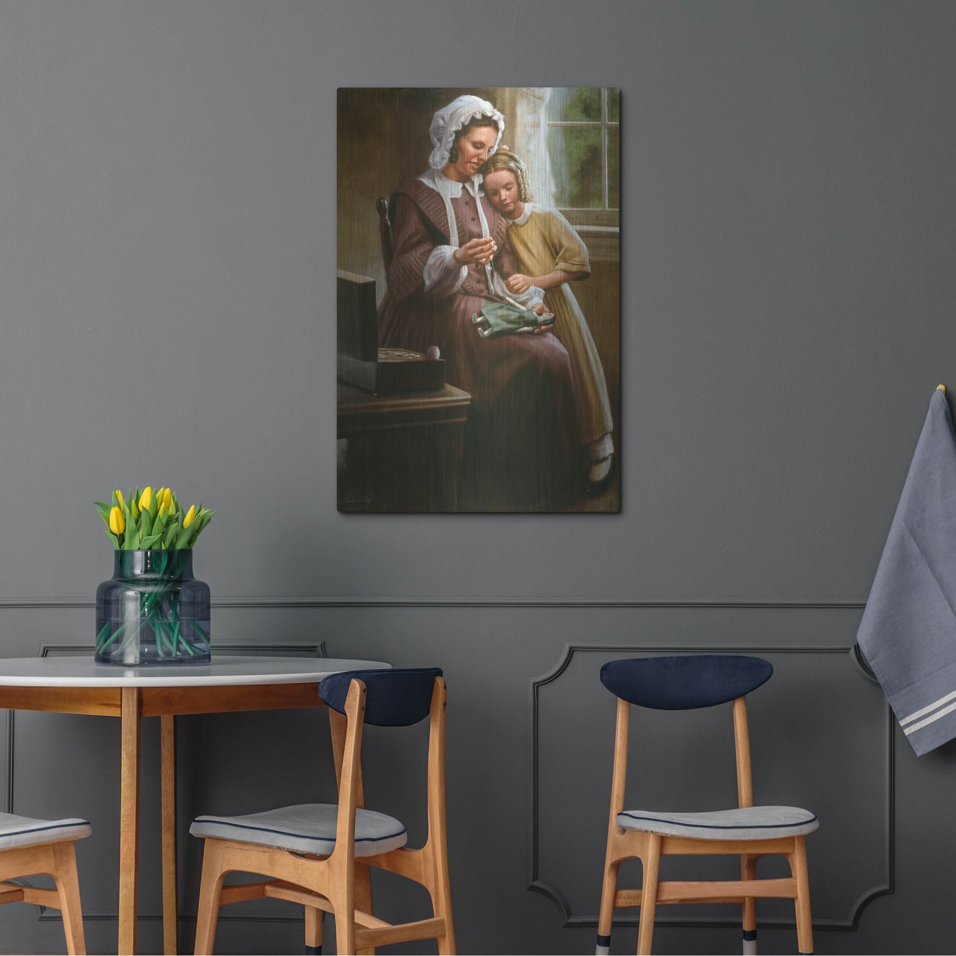 Luxe Metal Art 'A Stitch In Time' by David Lindsley, Metal Wall Art,24x36