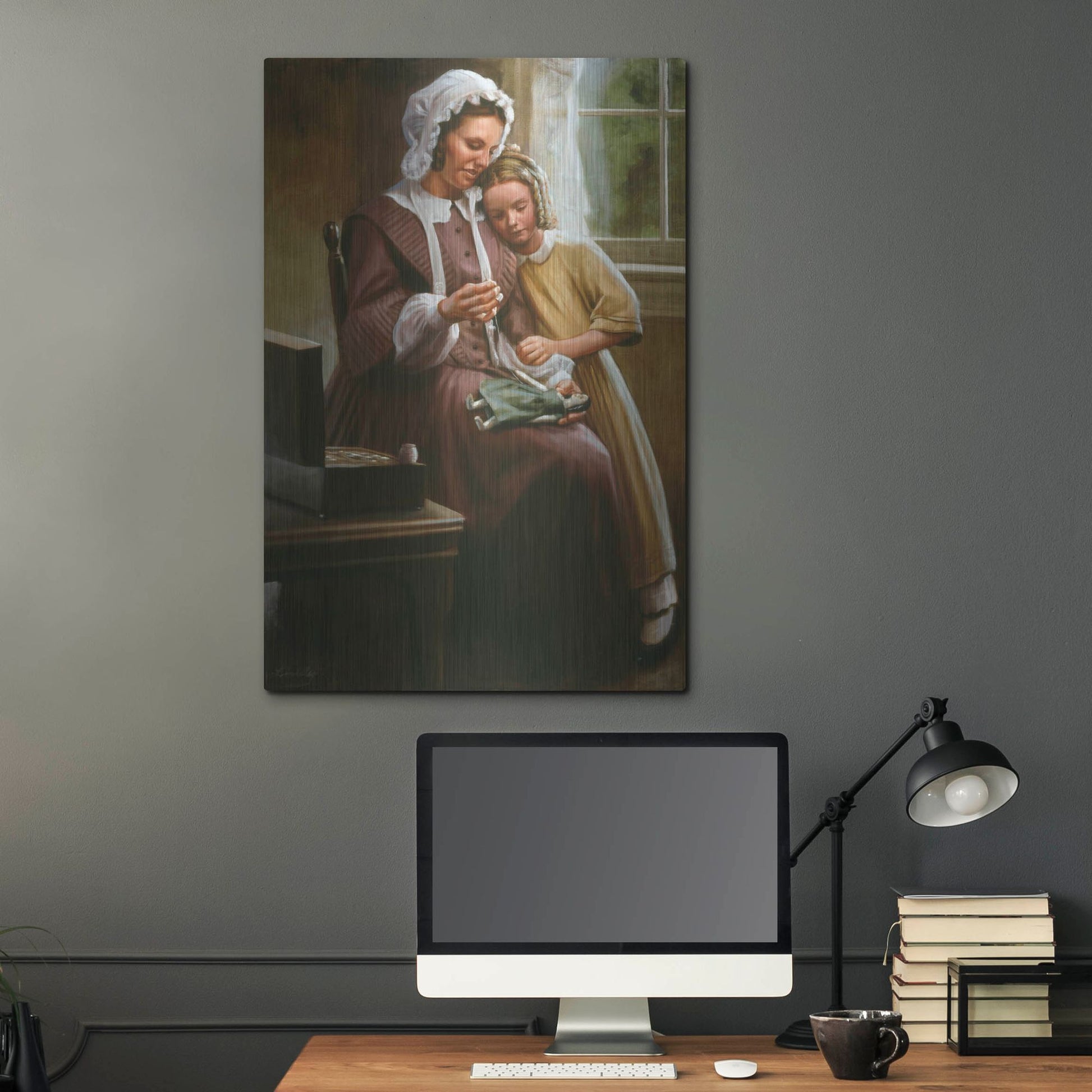 Luxe Metal Art 'A Stitch In Time' by David Lindsley, Metal Wall Art,24x36