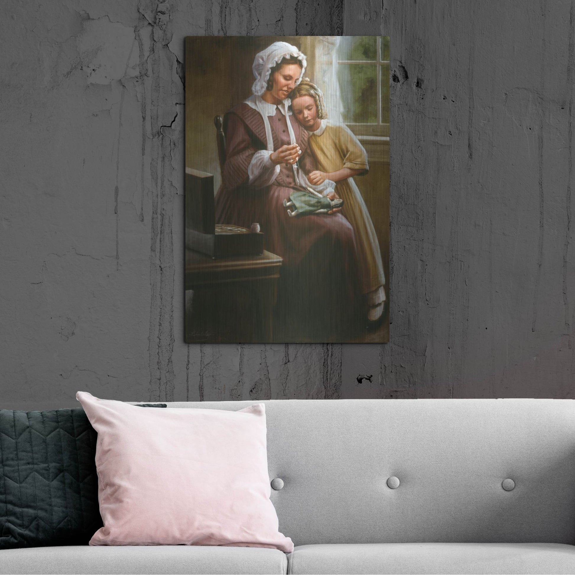 Luxe Metal Art 'A Stitch In Time' by David Lindsley, Metal Wall Art,24x36