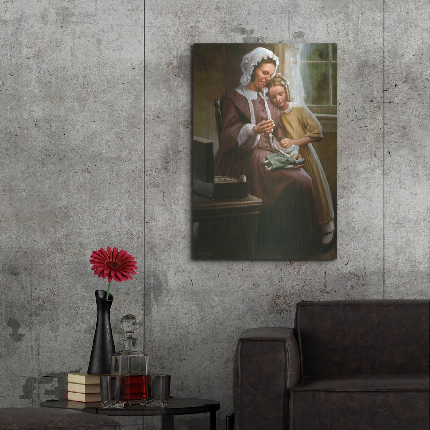 Luxe Metal Art 'A Stitch In Time' by David Lindsley, Metal Wall Art,24x36