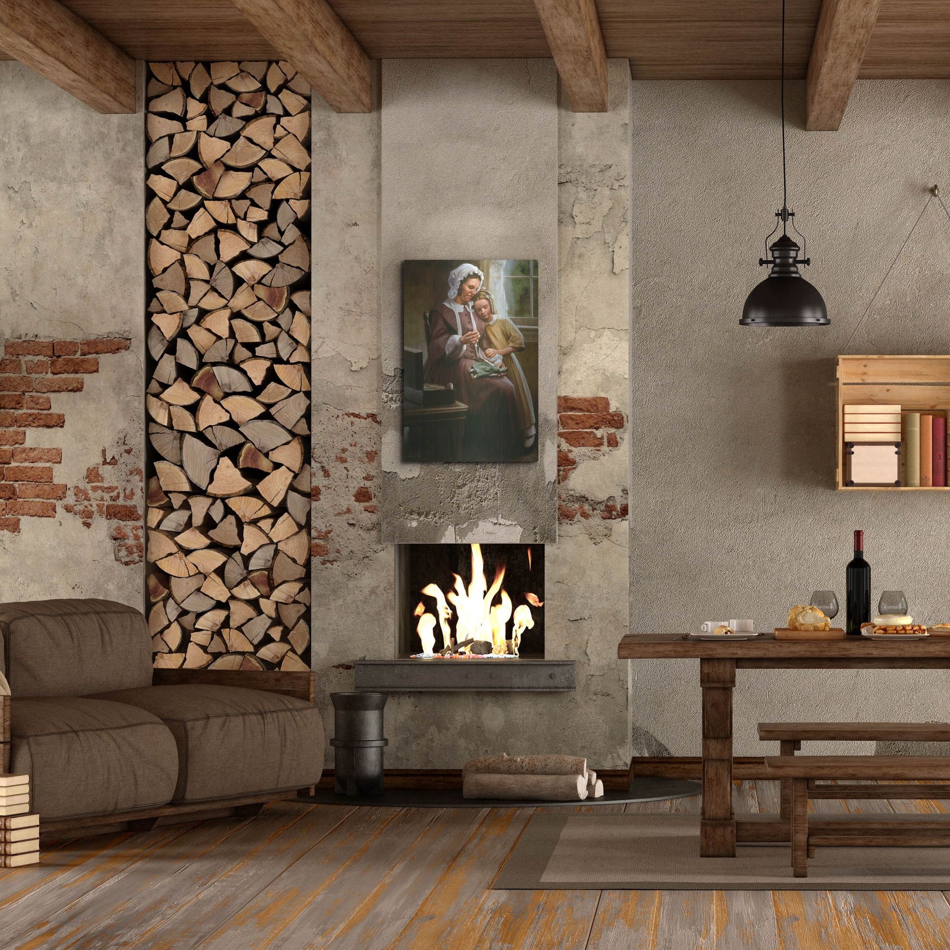 Luxe Metal Art 'A Stitch In Time' by David Lindsley, Metal Wall Art,24x36