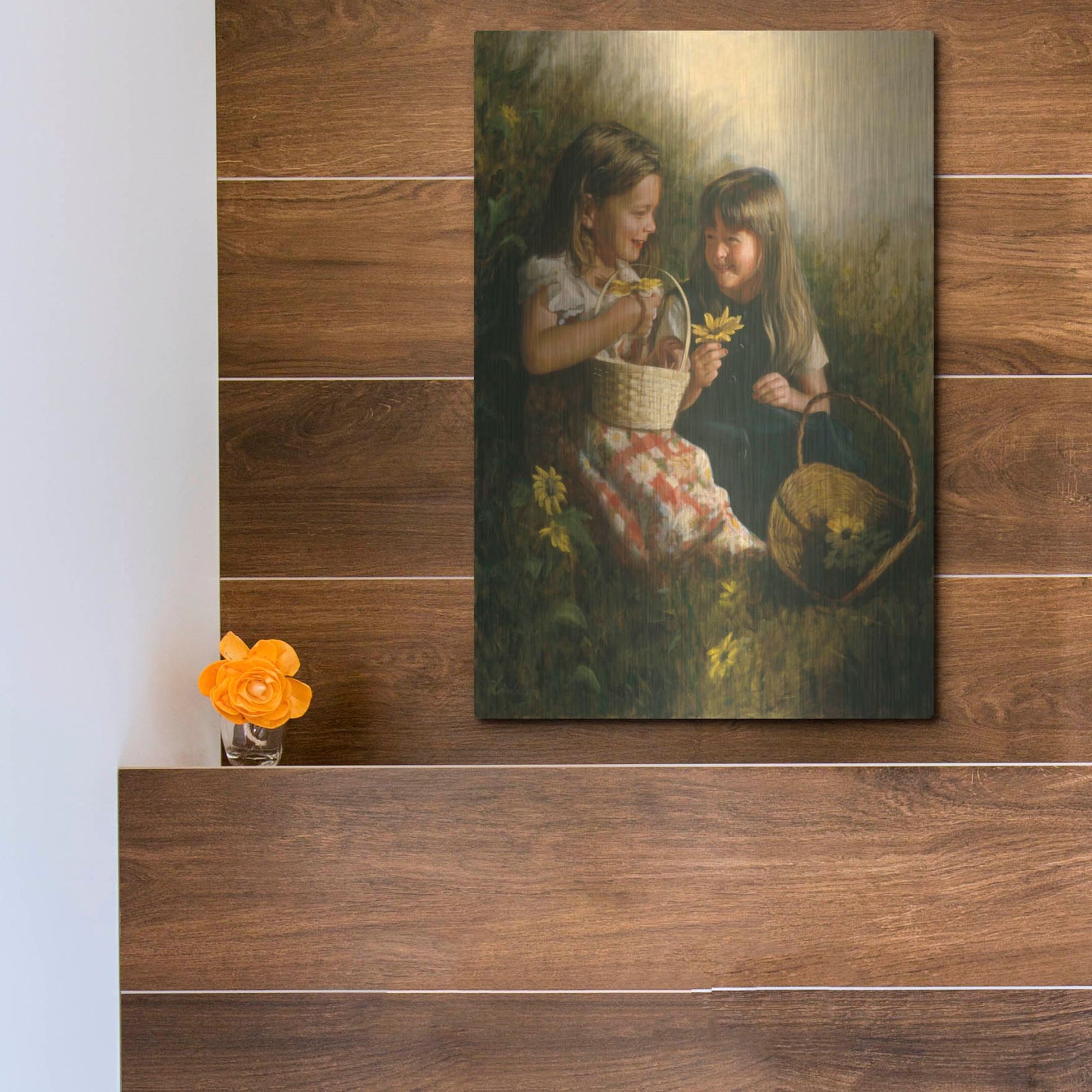 Luxe Metal Art 'Flowers Of Summer' by David Lindsley, Metal Wall Art,12x16