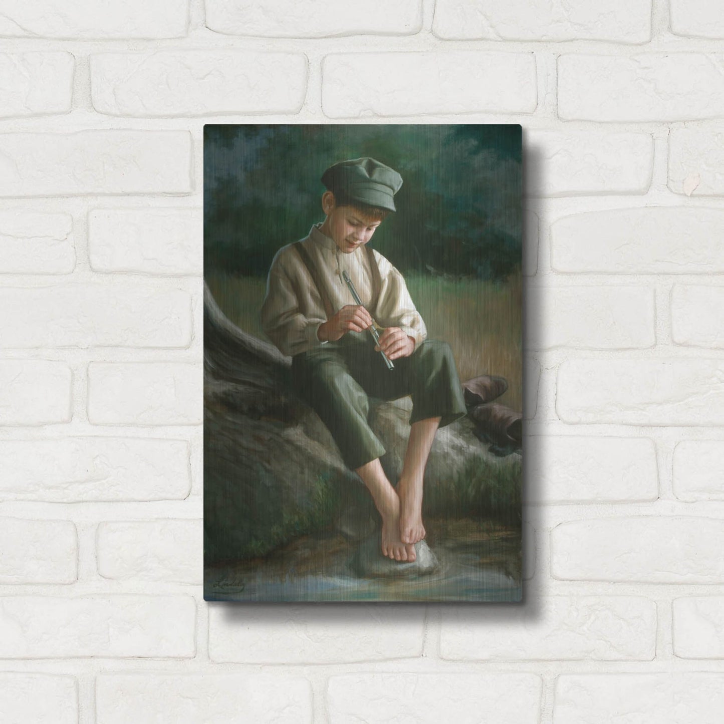 Luxe Metal Art 'Penny Whistle' by David Lindsley, Metal Wall Art,12x16