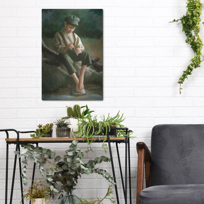 Luxe Metal Art 'Penny Whistle' by David Lindsley, Metal Wall Art,12x16