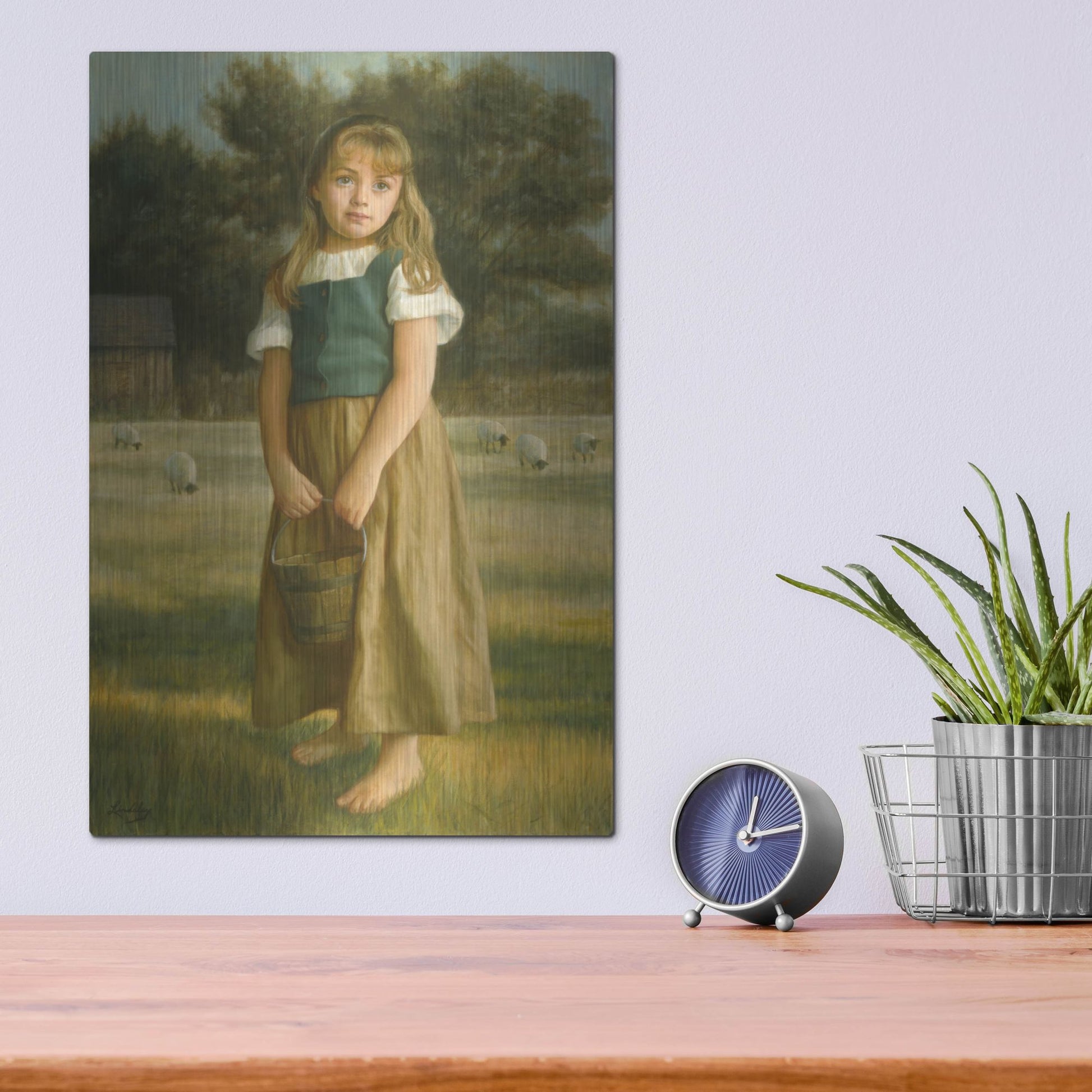 Luxe Metal Art 'Tender Duty' by David Lindsley, Metal Wall Art,12x16