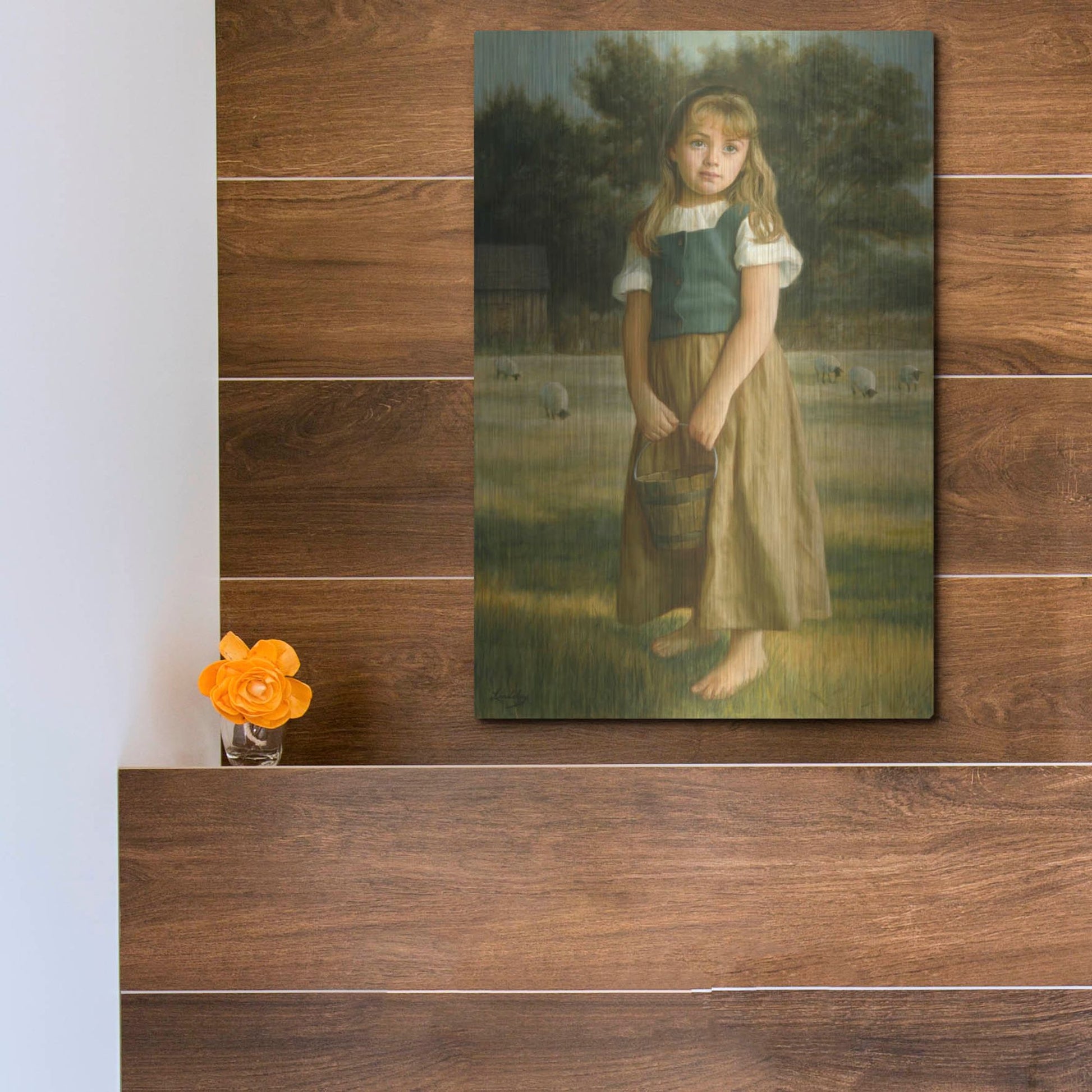 Luxe Metal Art 'Tender Duty' by David Lindsley, Metal Wall Art,12x16