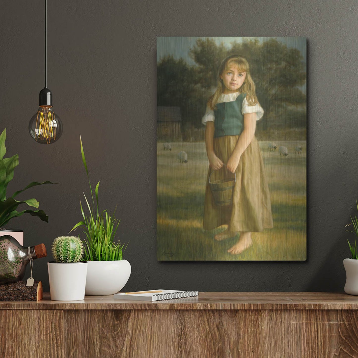 Luxe Metal Art 'Tender Duty' by David Lindsley, Metal Wall Art,12x16