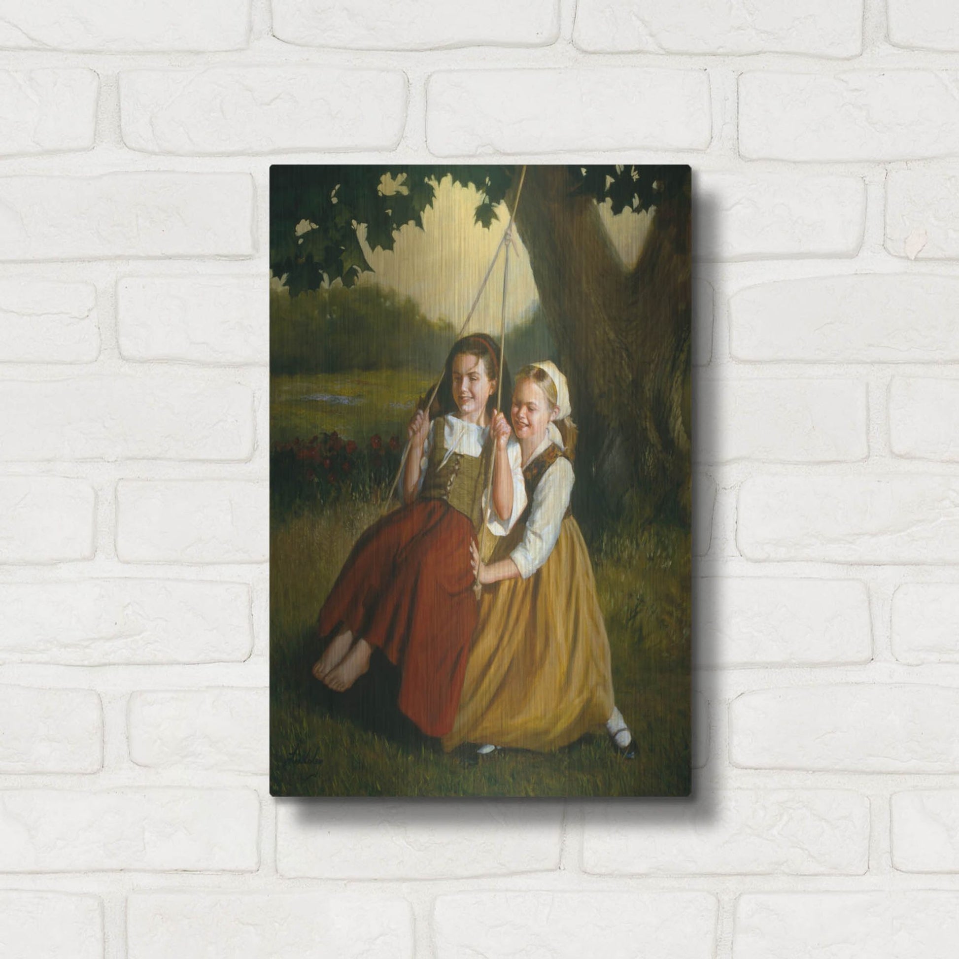 Luxe Metal Art 'Friendship' by David Lindsley, Metal Wall Art,12x16