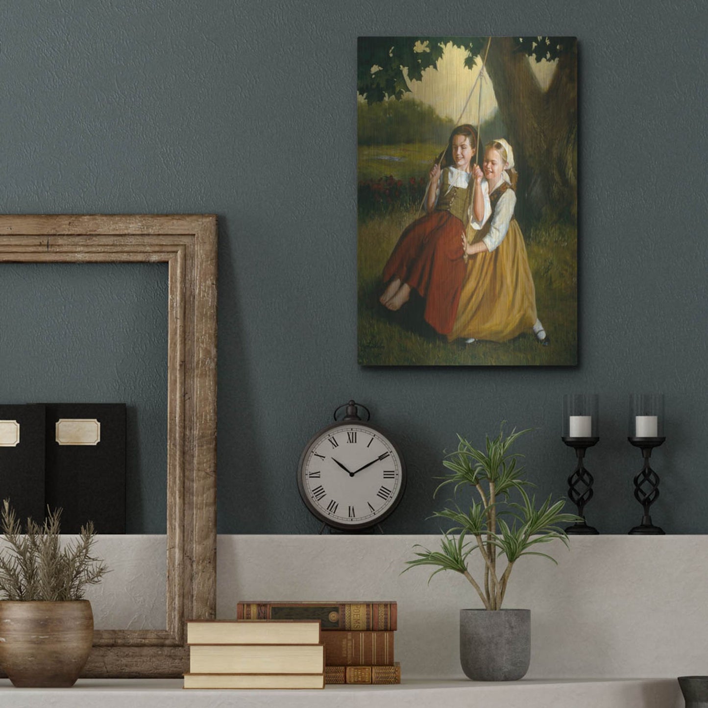Luxe Metal Art 'Friendship' by David Lindsley, Metal Wall Art,12x16