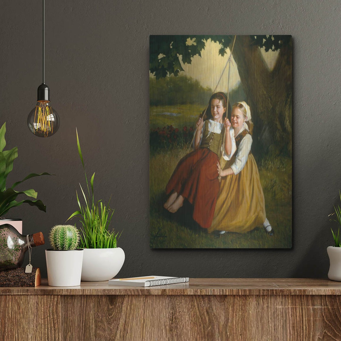Luxe Metal Art 'Friendship' by David Lindsley, Metal Wall Art,12x16
