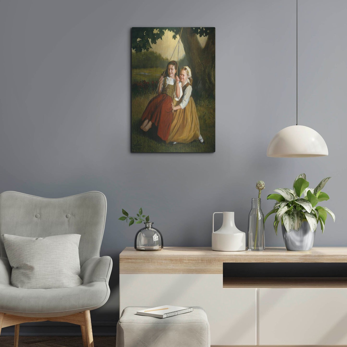 Luxe Metal Art 'Friendship' by David Lindsley, Metal Wall Art,16x24