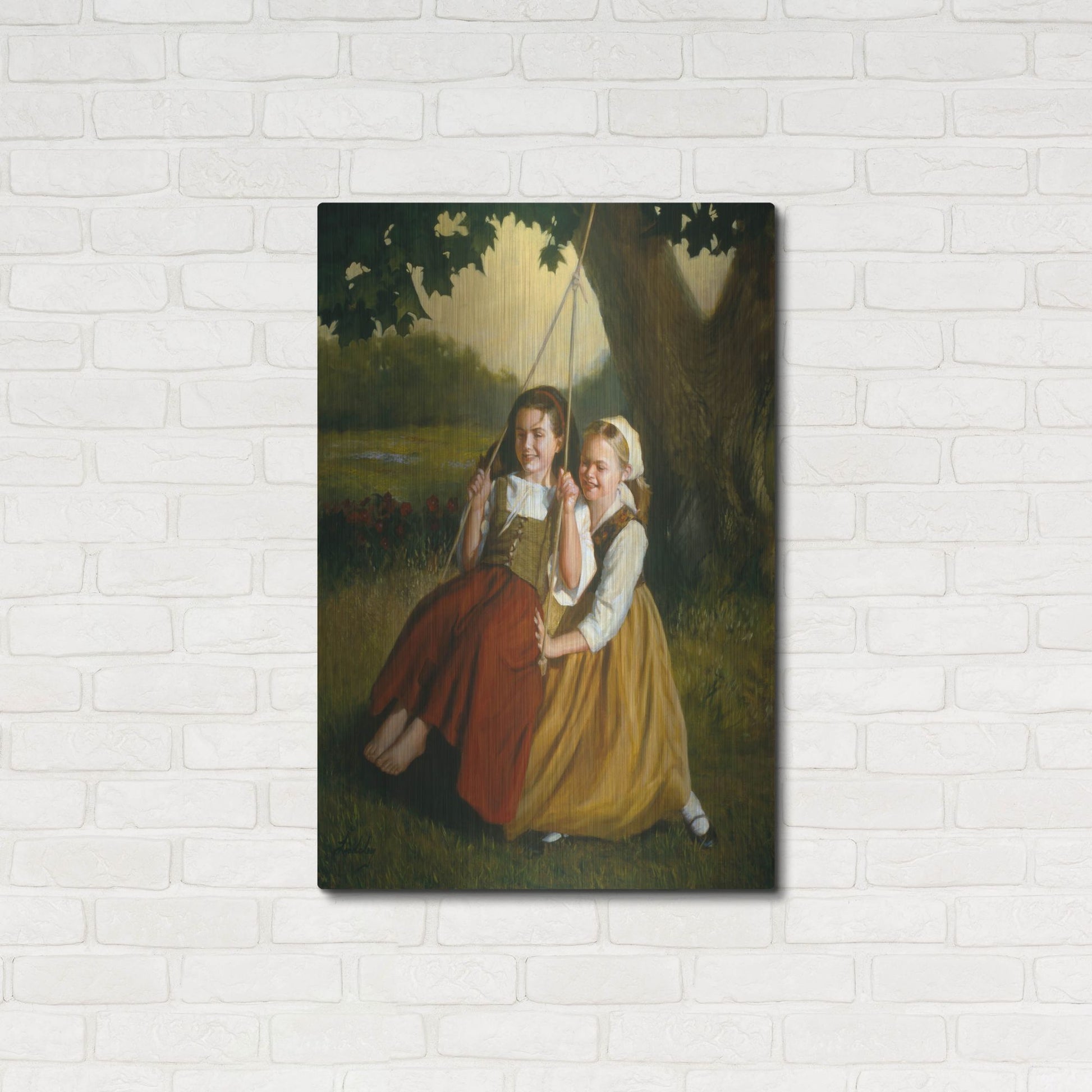 Luxe Metal Art 'Friendship' by David Lindsley, Metal Wall Art,24x36