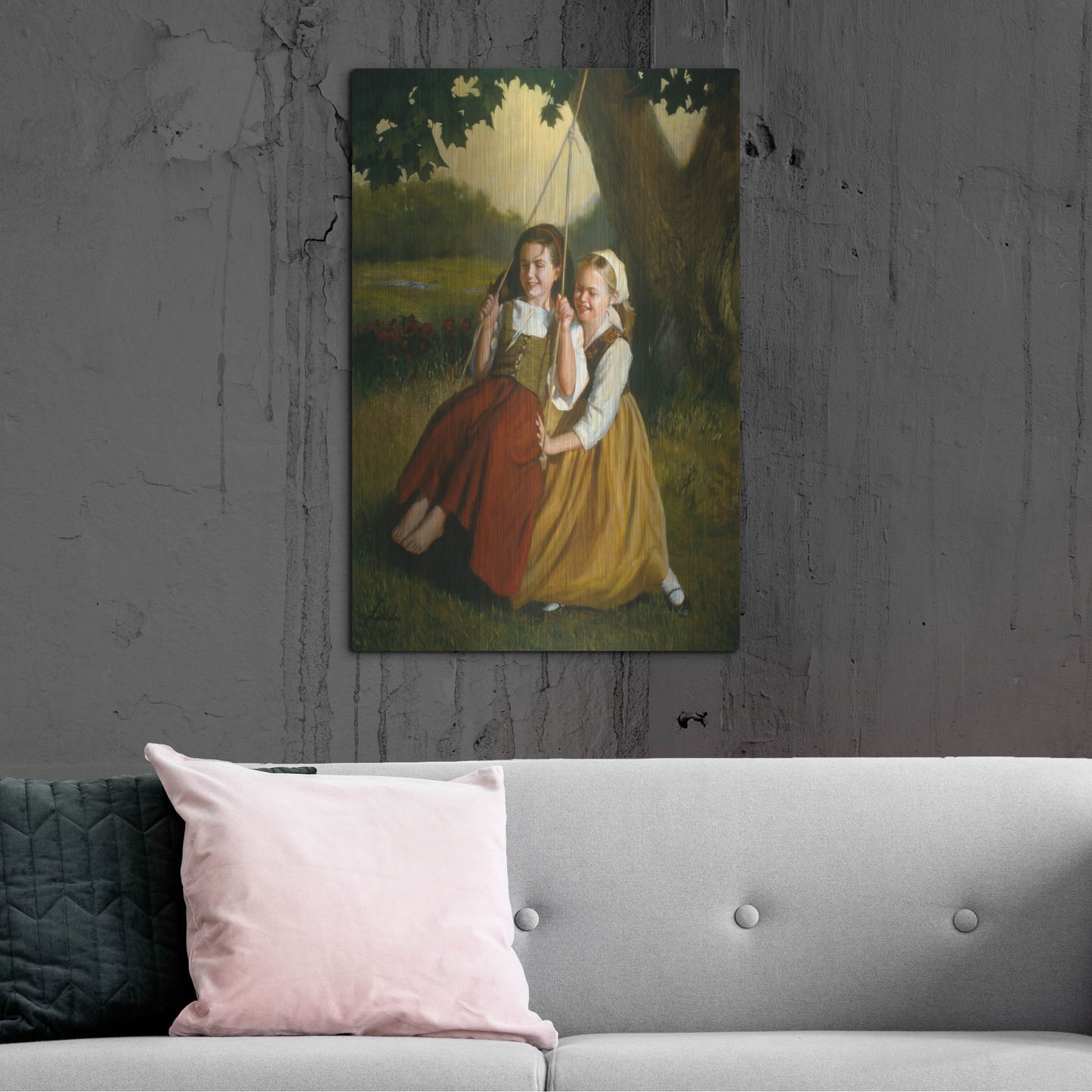 Luxe Metal Art 'Friendship' by David Lindsley, Metal Wall Art,24x36