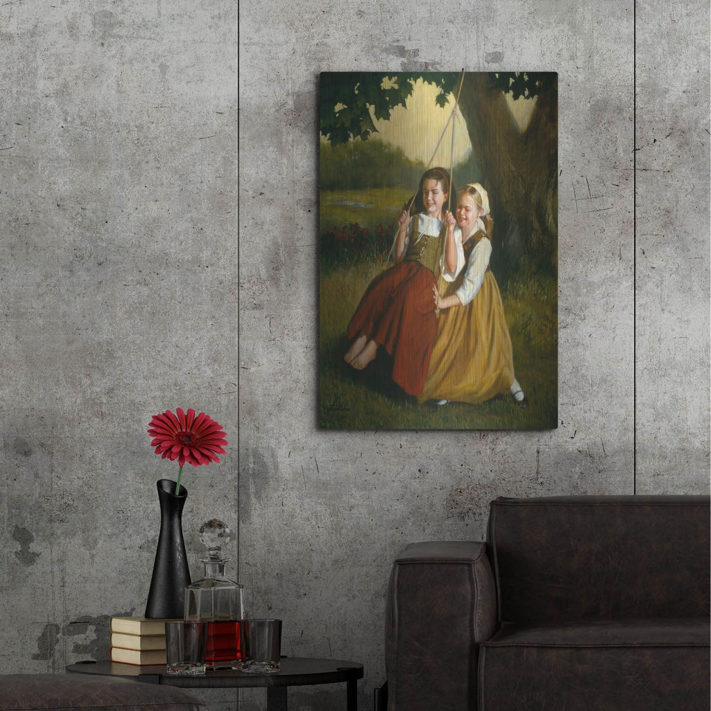 Luxe Metal Art 'Friendship' by David Lindsley, Metal Wall Art,24x36