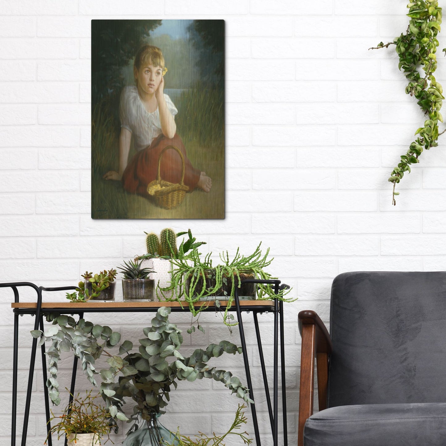 Luxe Metal Art 'Daydreamer' by David Lindsley, Metal Wall Art,12x16