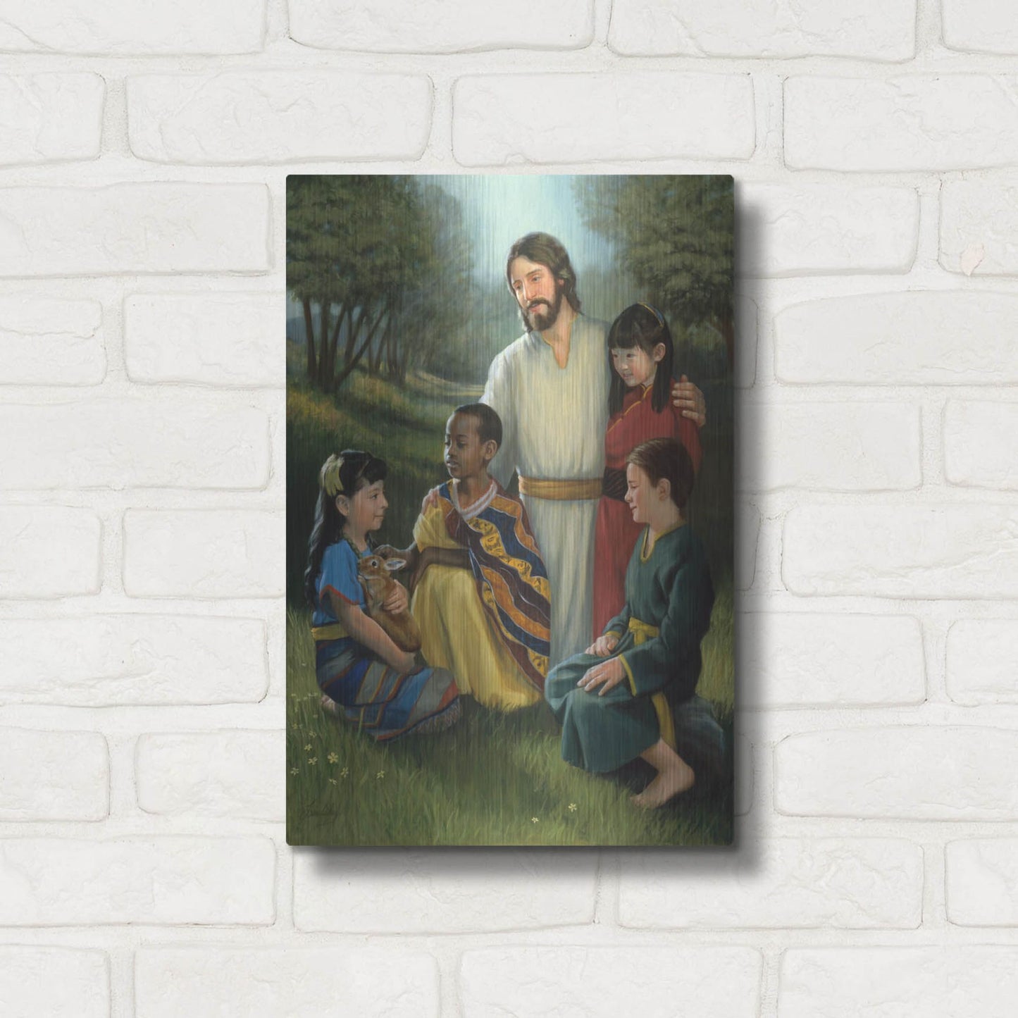 Luxe Metal Art 'Shepherd Of All' by David Lindsley, Metal Wall Art,12x16