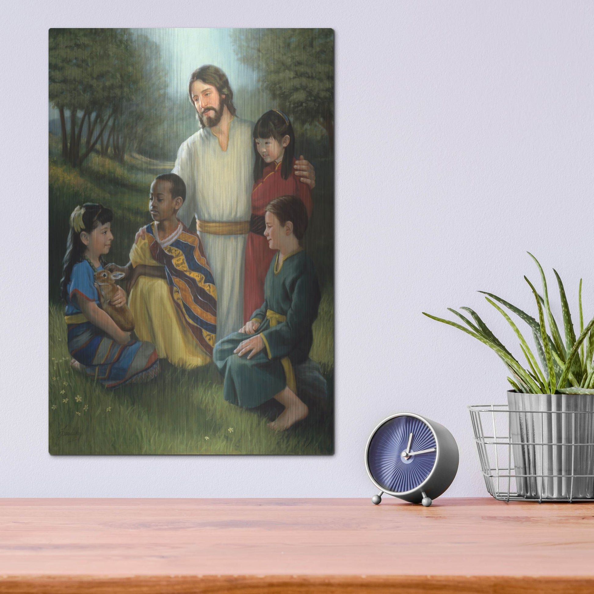 Luxe Metal Art 'Shepherd Of All' by David Lindsley, Metal Wall Art,12x16