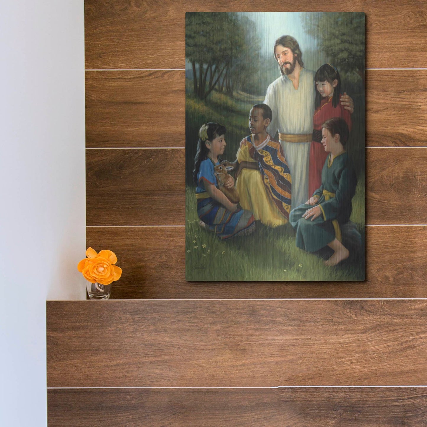 Luxe Metal Art 'Shepherd Of All' by David Lindsley, Metal Wall Art,12x16