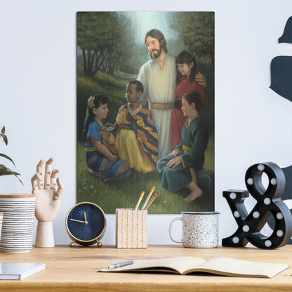 Luxe Metal Art 'Shepherd Of All' by David Lindsley, Metal Wall Art,12x16