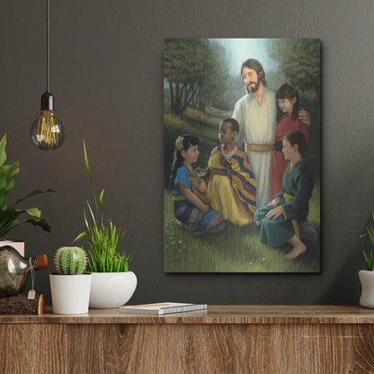 Luxe Metal Art 'Shepherd Of All' by David Lindsley, Metal Wall Art,12x16