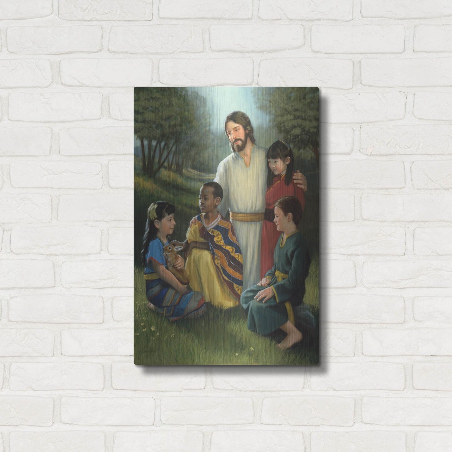 Luxe Metal Art 'Shepherd Of All' by David Lindsley, Metal Wall Art,16x24