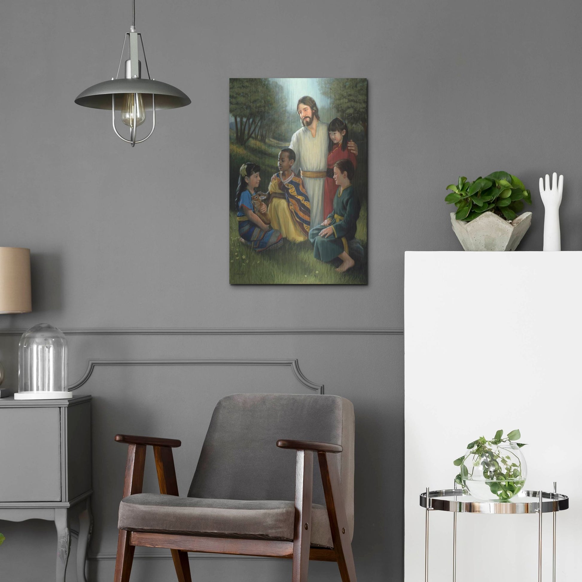 Luxe Metal Art 'Shepherd Of All' by David Lindsley, Metal Wall Art,16x24