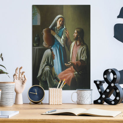 Luxe Metal Art 'Mary And Martha' by David Lindsley, Metal Wall Art,12x16