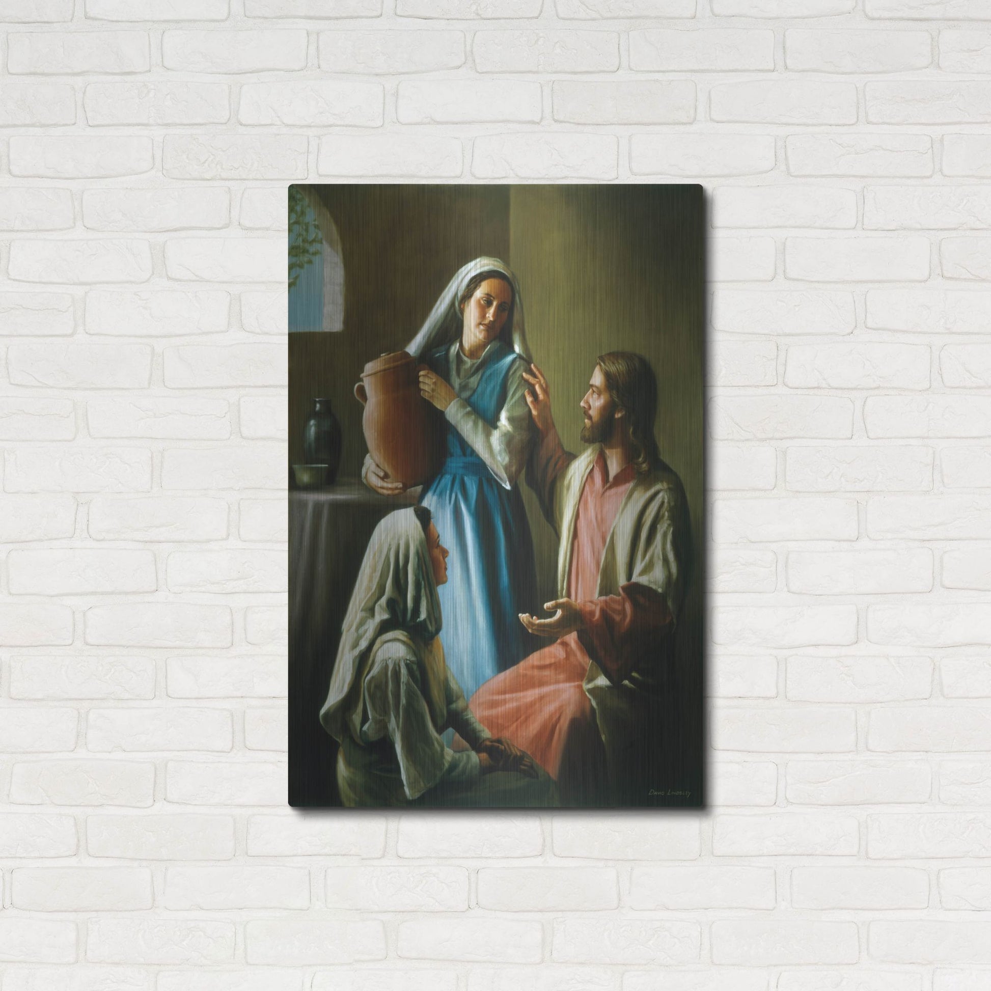 Luxe Metal Art 'Mary And Martha' by David Lindsley, Metal Wall Art,24x36