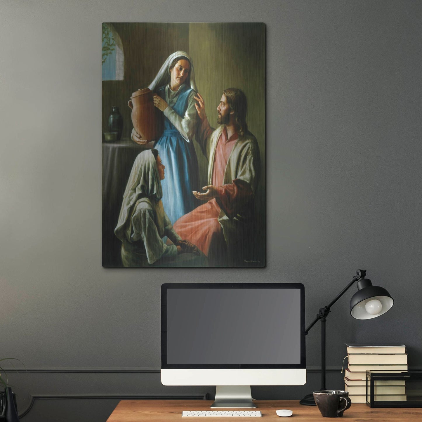 Luxe Metal Art 'Mary And Martha' by David Lindsley, Metal Wall Art,24x36