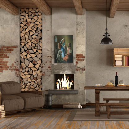 Luxe Metal Art 'Mary And Martha' by David Lindsley, Metal Wall Art,24x36