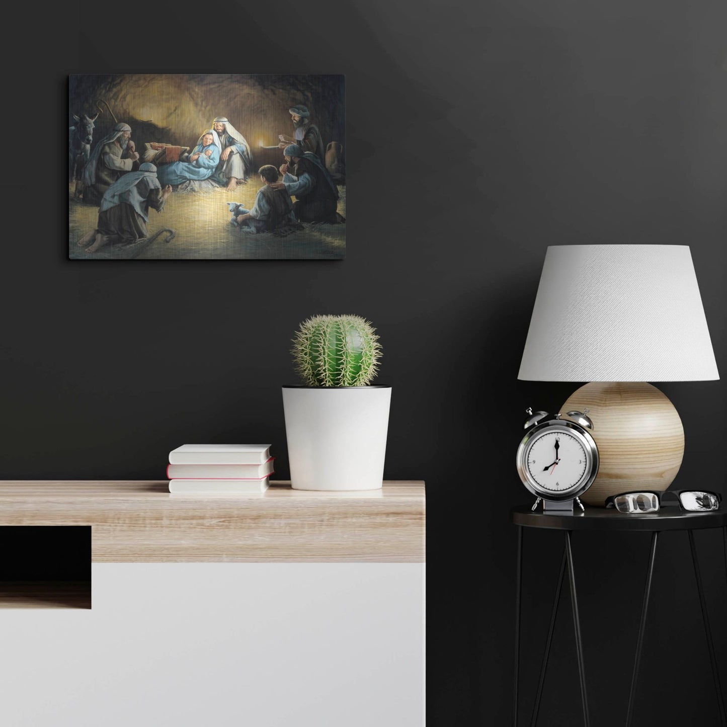 Luxe Metal Art 'Nativity' by David Lindsley, Metal Wall Art,24x16
