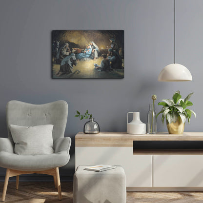Luxe Metal Art 'Nativity' by David Lindsley, Metal Wall Art,24x16