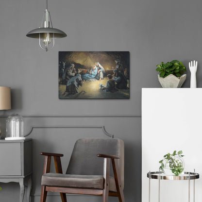 Luxe Metal Art 'Nativity' by David Lindsley, Metal Wall Art,24x16