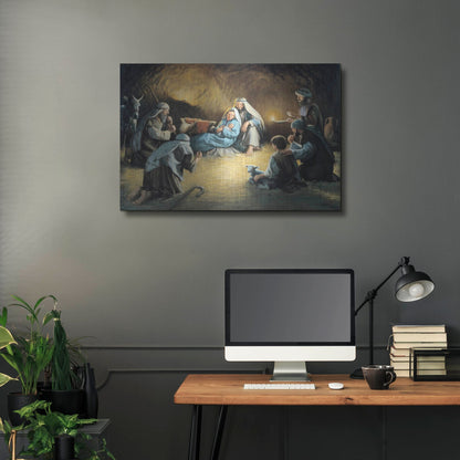 Luxe Metal Art 'Nativity' by David Lindsley, Metal Wall Art,36x24