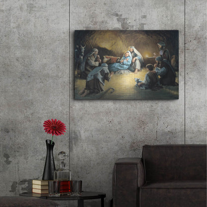 Luxe Metal Art 'Nativity' by David Lindsley, Metal Wall Art,36x24