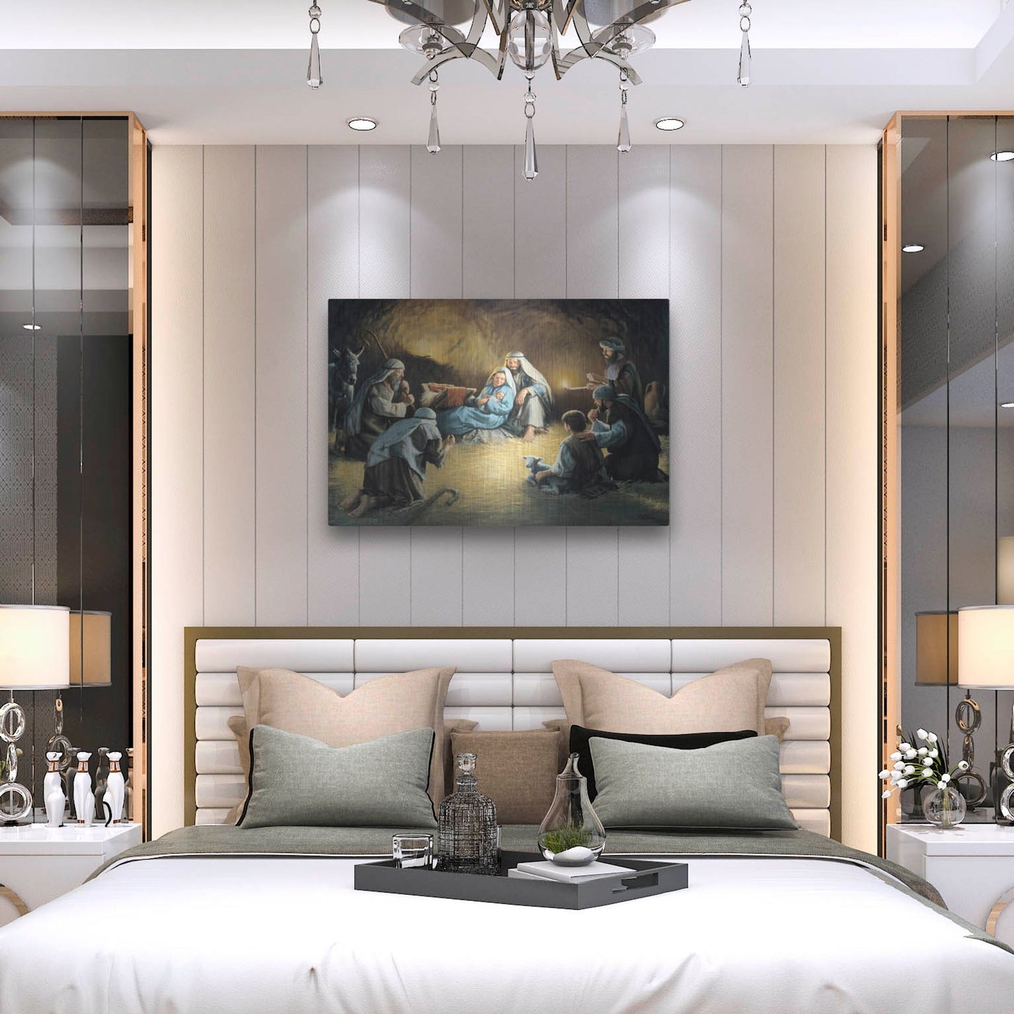 Luxe Metal Art 'Nativity' by David Lindsley, Metal Wall Art,36x24