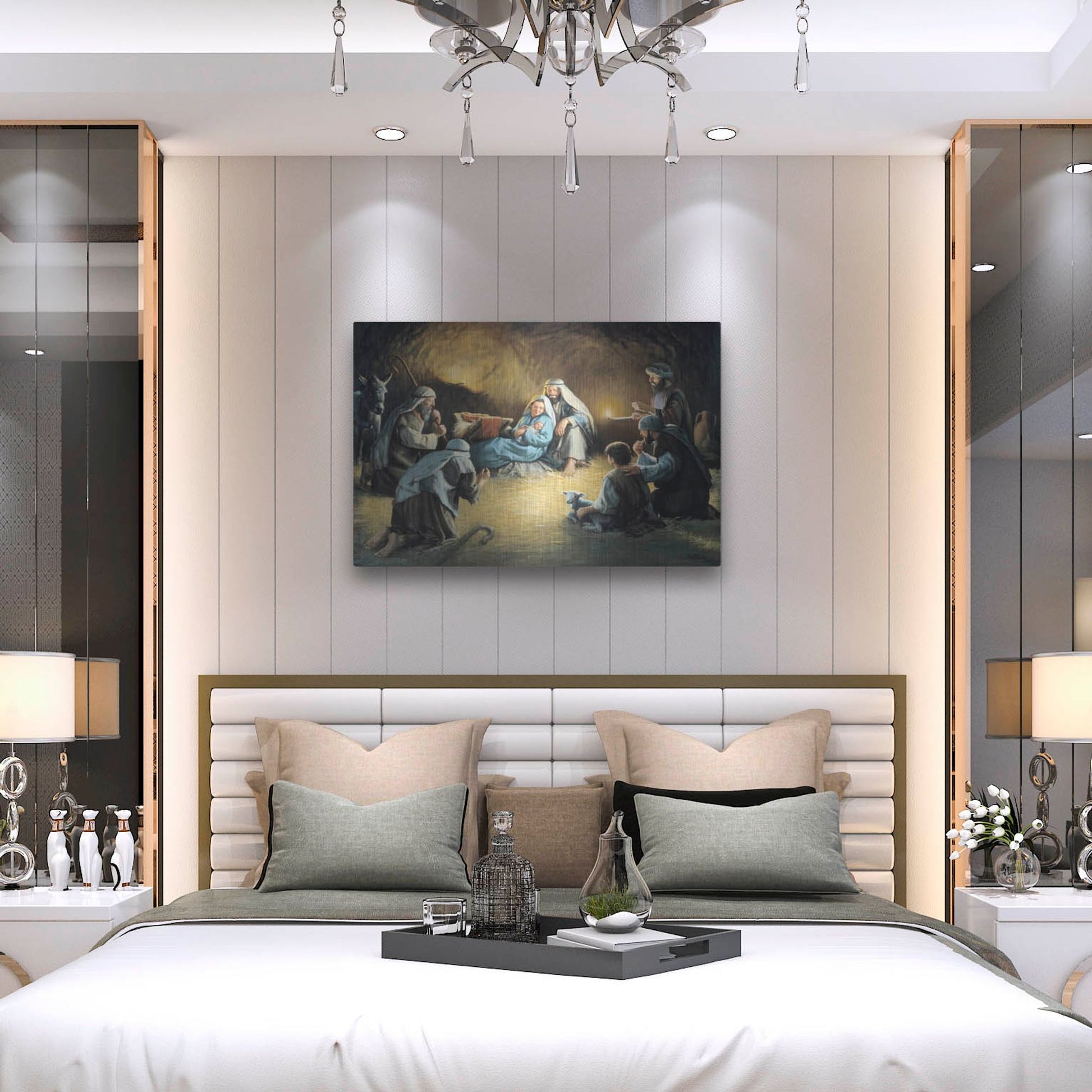 Luxe Metal Art 'Nativity' by David Lindsley, Metal Wall Art,36x24