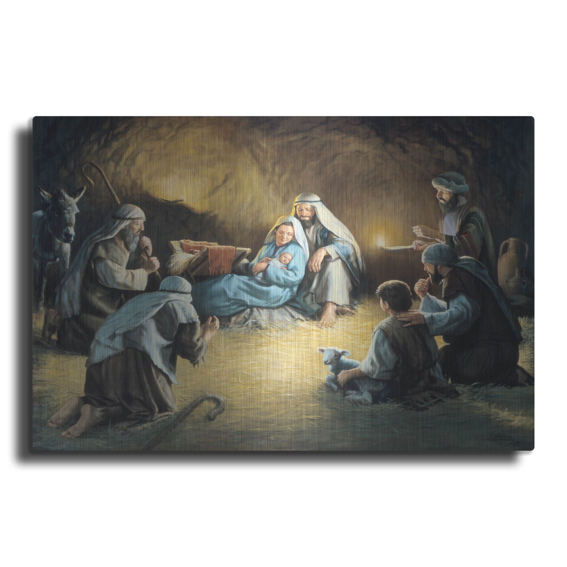 Luxe Metal Art 'Nativity' by David Lindsley, Metal Wall Art