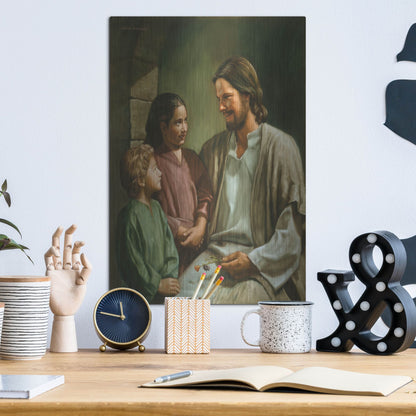 Luxe Metal Art 'Come Unto Me' by David Lindsley, Metal Wall Art,12x16