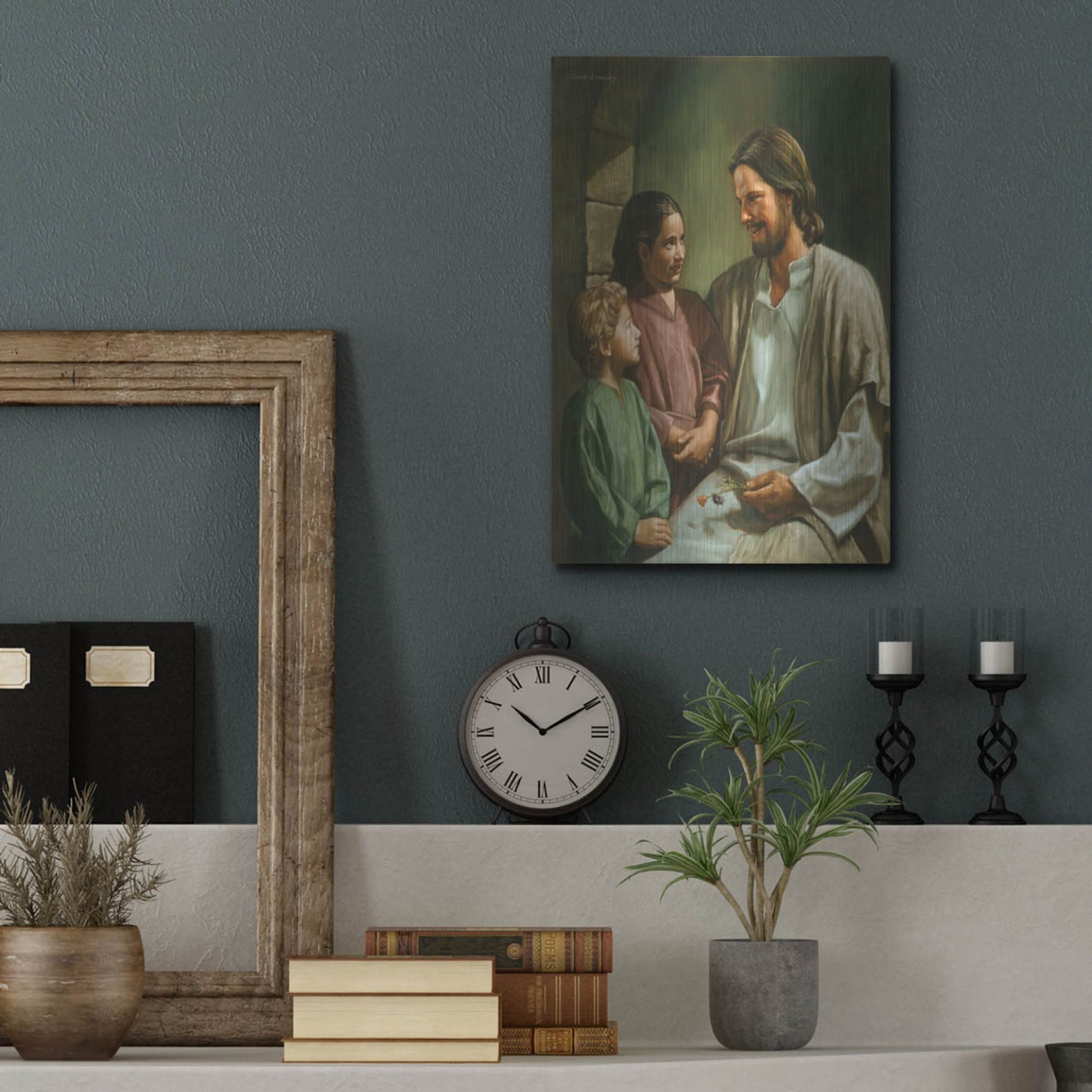 Luxe Metal Art 'Come Unto Me' by David Lindsley, Metal Wall Art,12x16